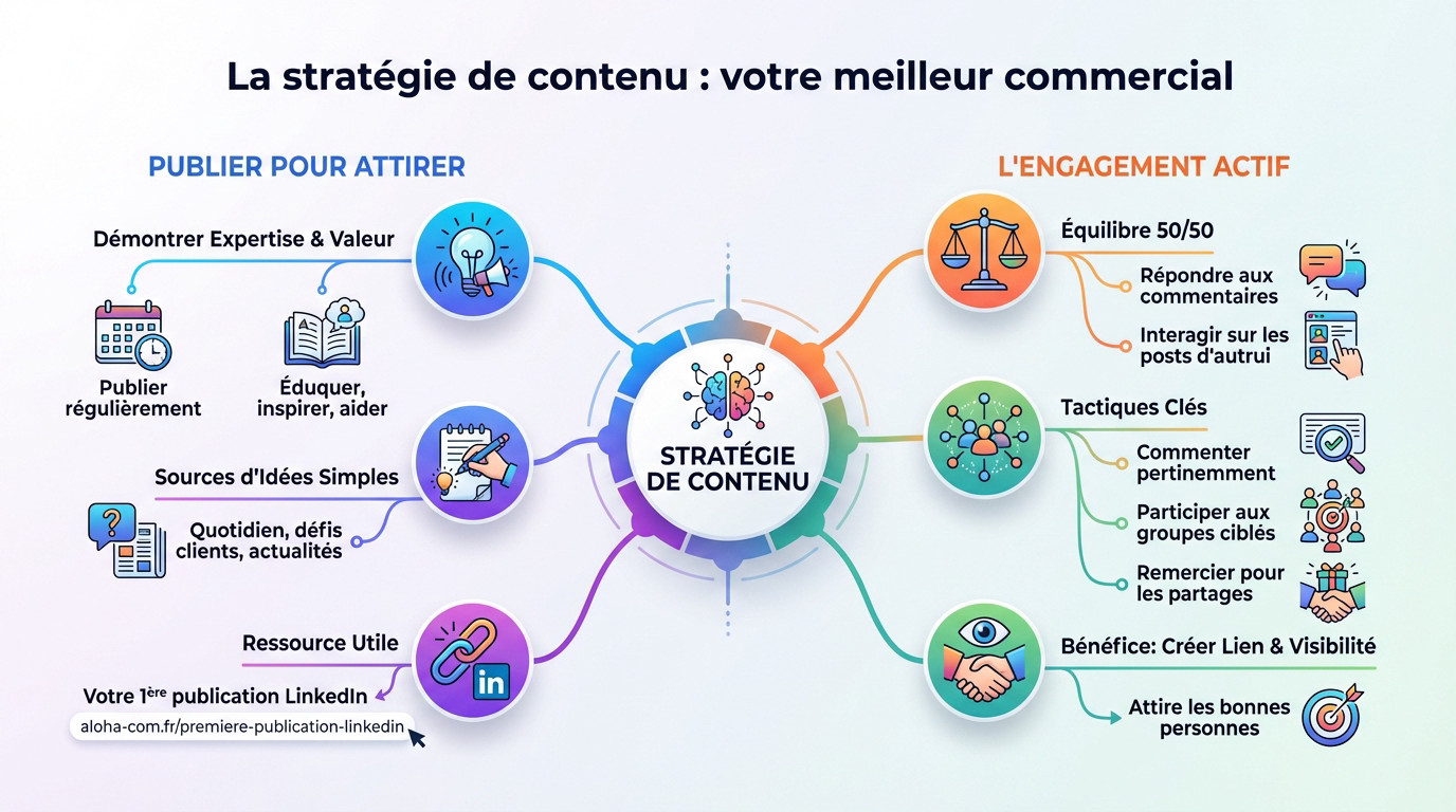 Stratégie de contenu LinkedIn pour transformer un profil en client