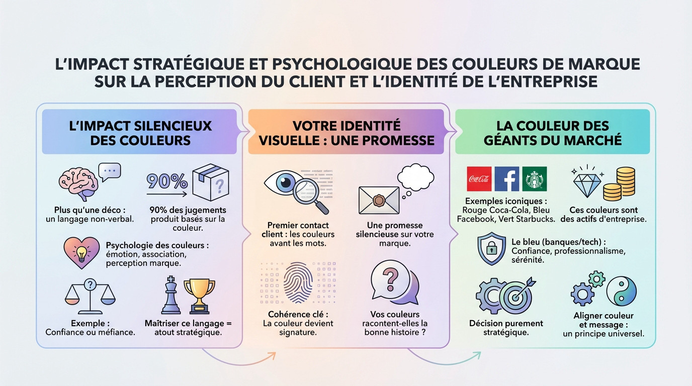 Impact psychologique des couleurs sur l'identité visuelle et la perception de marque