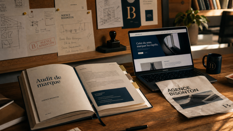 Agence de communication Besançon : audit et stratégie web en bureau