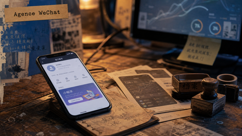 agence wechat : smartphone WeChat compte officiel et mini-programme pour la Chine