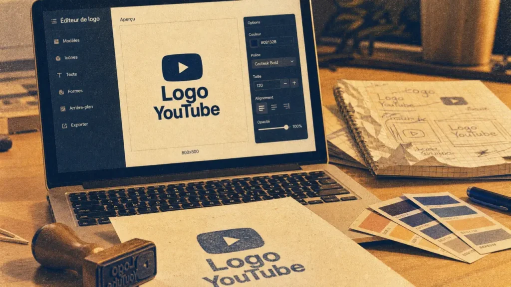 Créer logo youtube 800x800 : aperçu et couleurs
