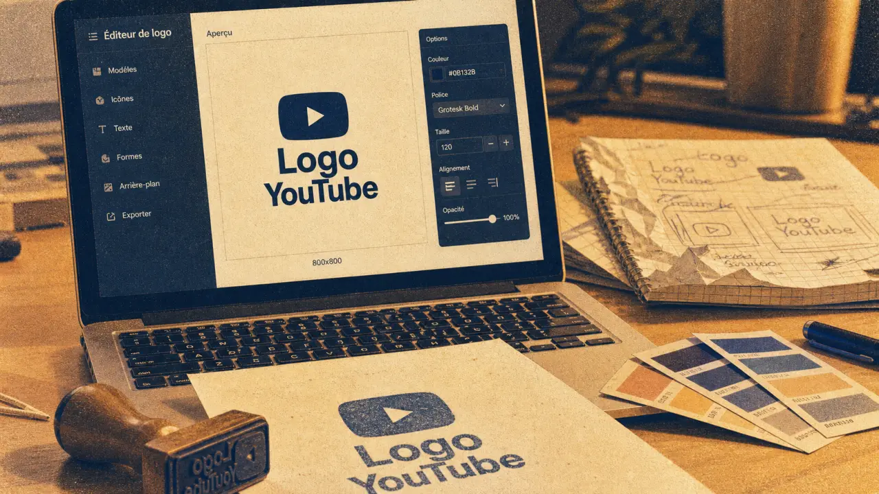 Créer logo youtube 800x800 : aperçu et couleurs