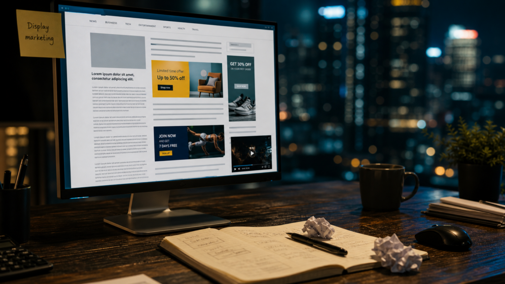 Display marketing : bannières et retargeting sur écran