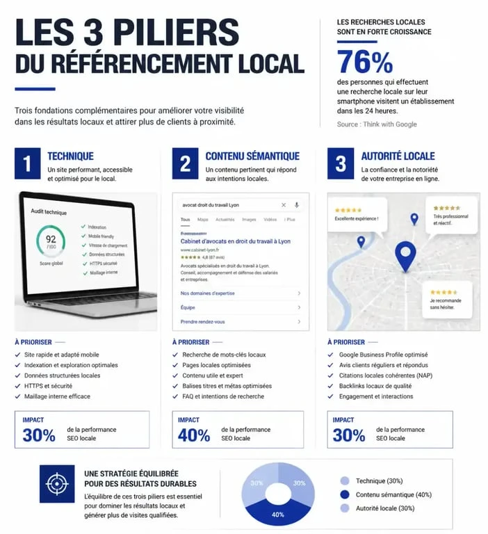 Les 3 piliers du SEO local au Pays Basque pour améliorer votre visibilité sur Google