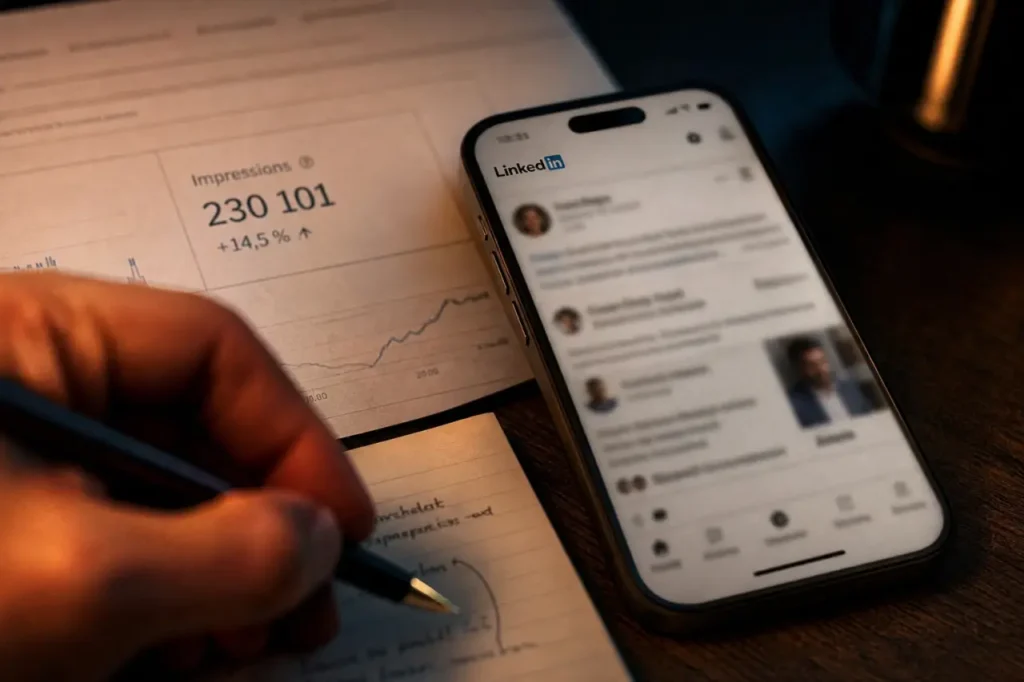 linkedin impression : compteur 300 ms et visibilité réelle