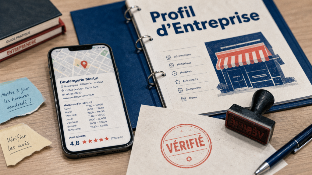 seo local google my business : fiche vérifiée et active sur smartphone