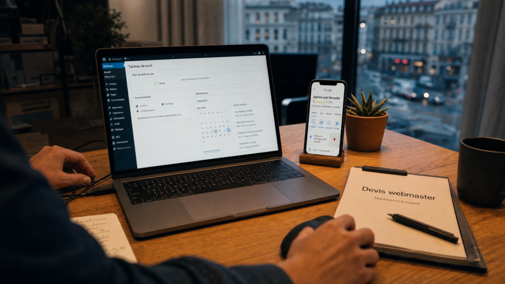 Webmaster marseille : bureau WordPress, SEO local et maintenance