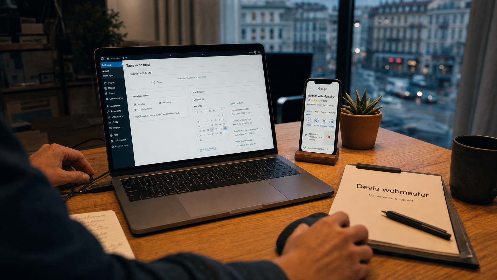 Webmaster marseille : bureau WordPress, SEO local et maintenance