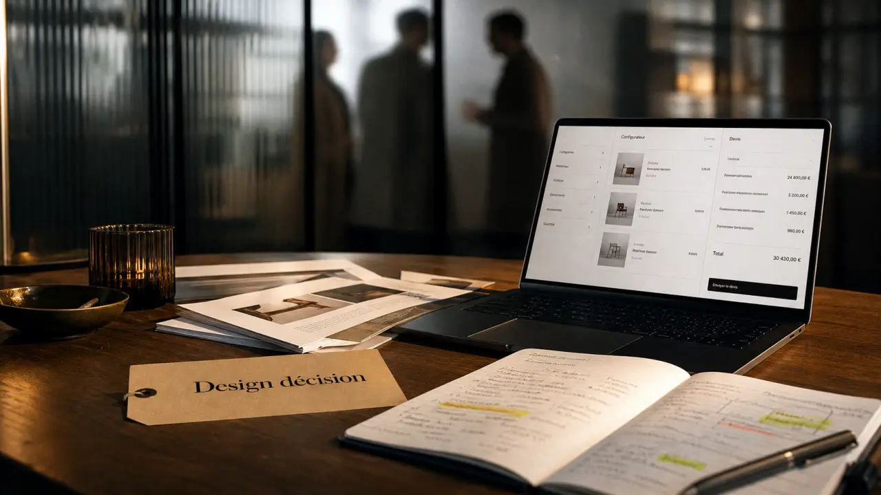 Design stratégique B2B : design décision, configurateur sur bureau