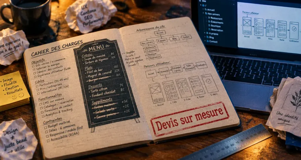 Création de site internet sur mesure : le cahier des charges qui protège votre budget